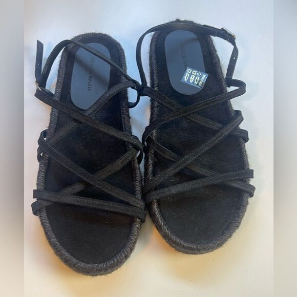 Brochu Walker Dawson black strappy gladiator fisherman espadrille sandals New. 9 - Picture 14 of 14